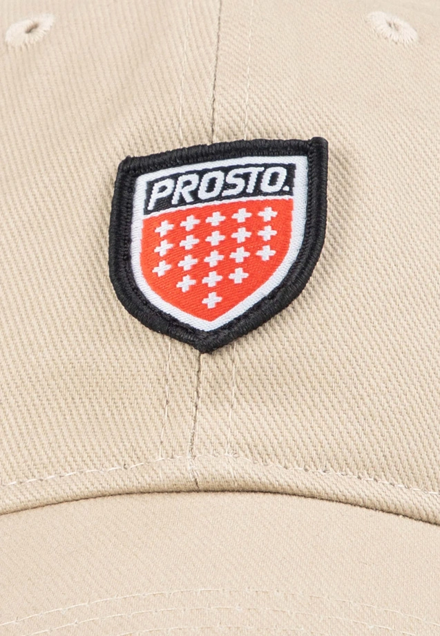 Czapka z daszkiem Prosto Shield beżowa