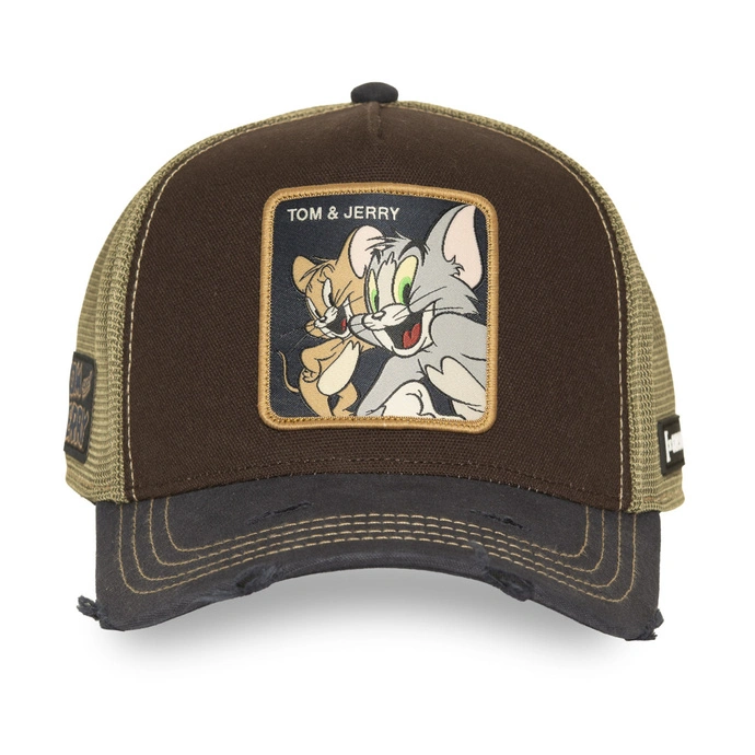 Czapka z daszkiem Capslab Looney Tunes Tom&Jerry brązowa niebieska
