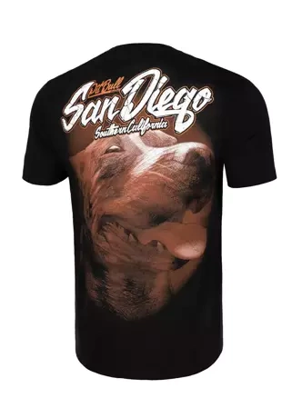 Koszulka męska T-Shirt Pit Bull San Diego Dog czarna