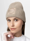 Czapka zimowa Pit Bull Beanie Logo beżowa