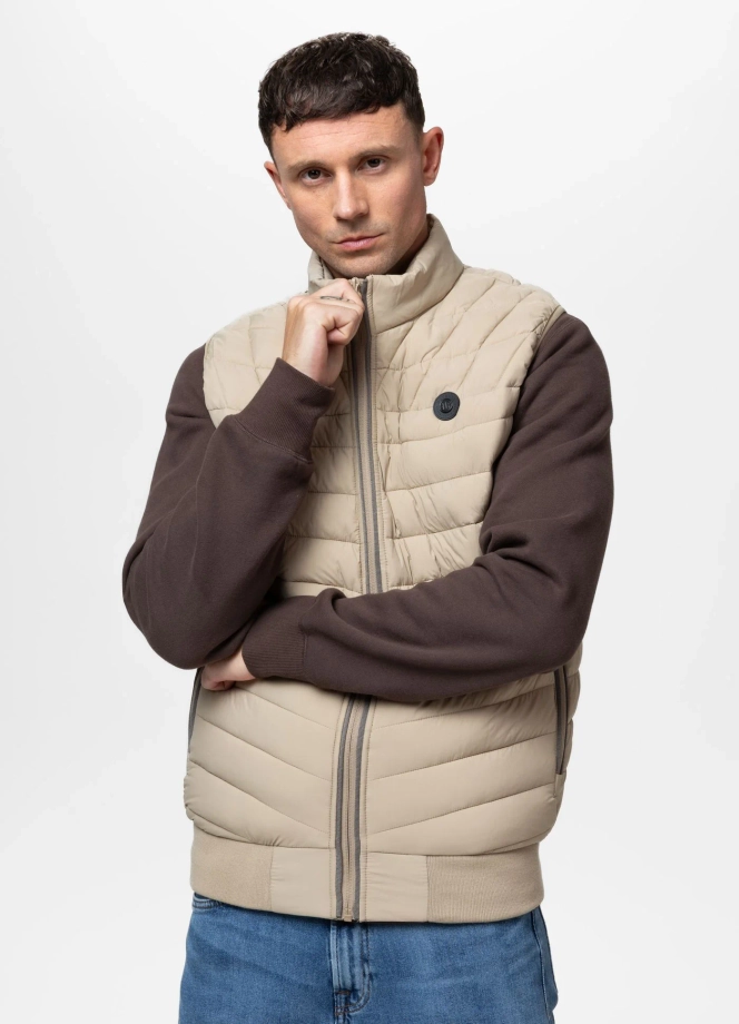 Bezrękawnik męski Kamizelka Pit Bull Naylor jasno beżowy