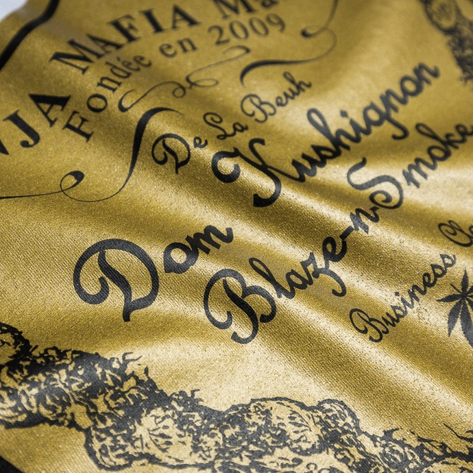 Koszulka męska T-shirt Ganja Mafia Dom biały