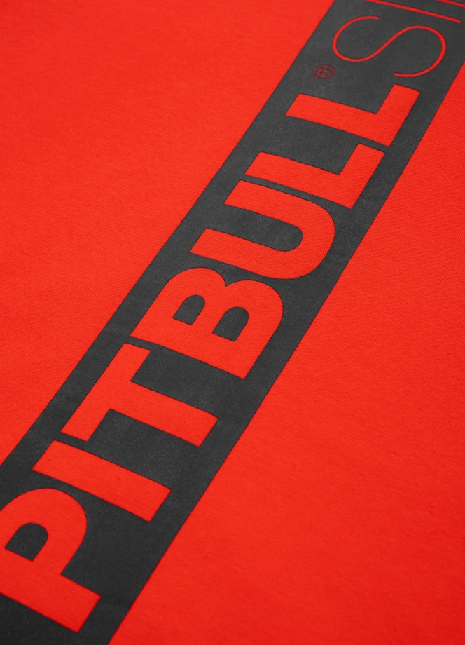 Bluza męska z kapturem Pitbull Pit Bull Hermes 24 ZIP hooded czerwona