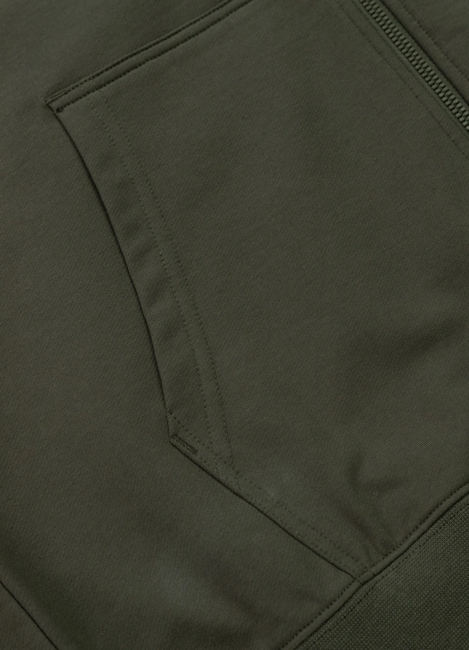 Bluza męska z kapturem Pitbull Pit Bull Para Bellum ZIP zielona