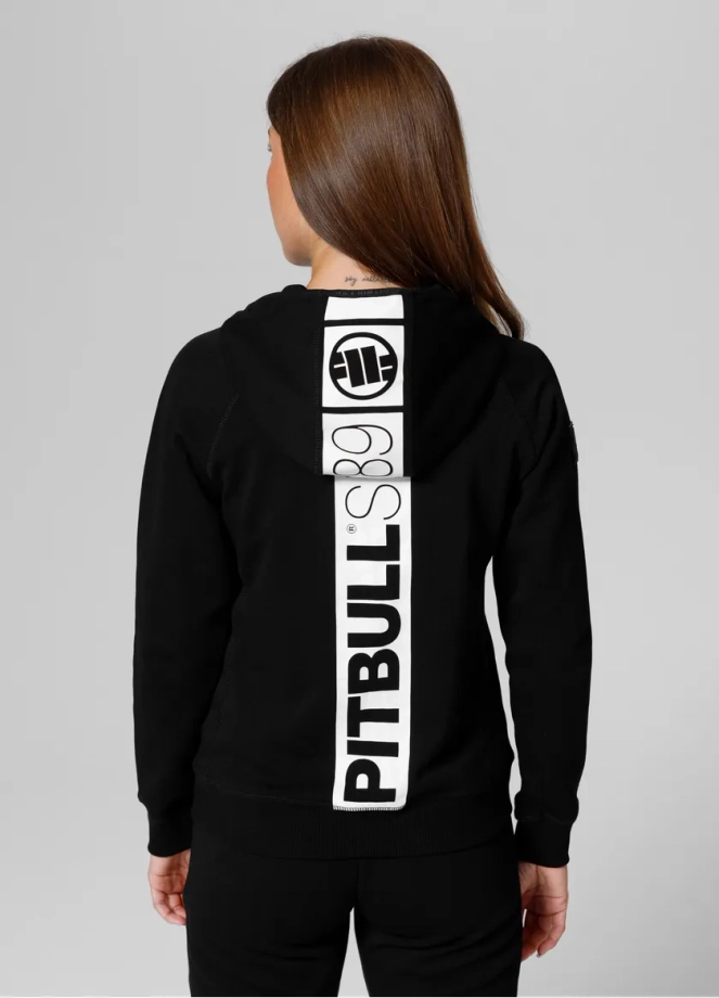 Bluza damska z kapturem Pit Bull Pitbull Fuchsia 25 ZIP hooded czarna