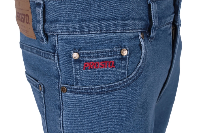 Spodnie męskie jeans Prosto Klasyk Regular Pocklog niebieski