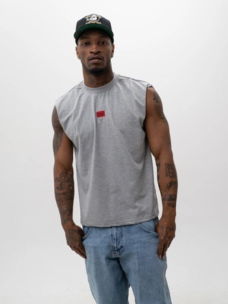 Koszulka męska tank top Jigga Wear Badge szara