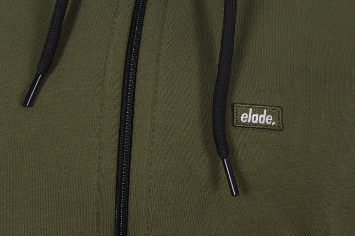 Bluza męska z kapturem rozpinana Elade Zip hoodie zielona