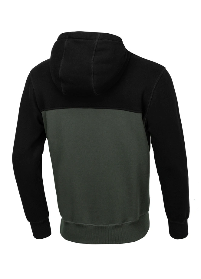 Bluza męska z kapturem Pitbull Pit Bull Terry Two-Color Hilltop hooded czarna/zielona