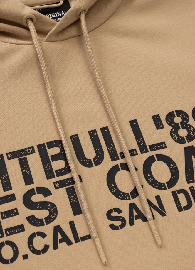 Bluza męska z kapturem Pitbull Pit Bull Driving beżowa