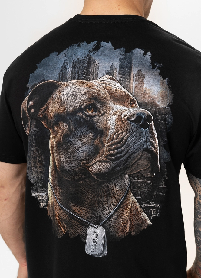 Koszulka męska T-Shirt Pit Bull Pitbull Hero czarna
