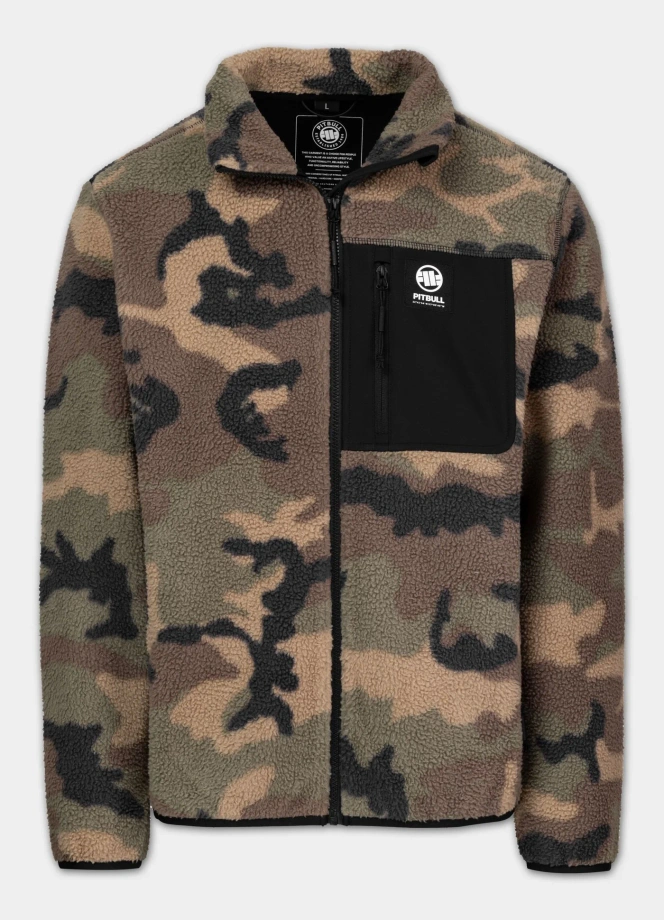 Bluza męska polarowa rozpinana Pit Bull Joyner woodland camo