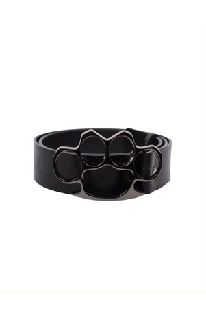 Pasek skórzany Diil kastet czarny