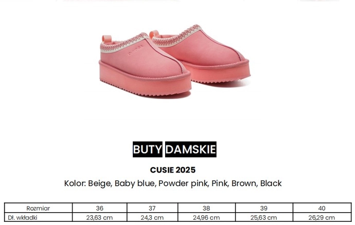 Buty śniegowce damskie Olavoga Cusie jasno różowe