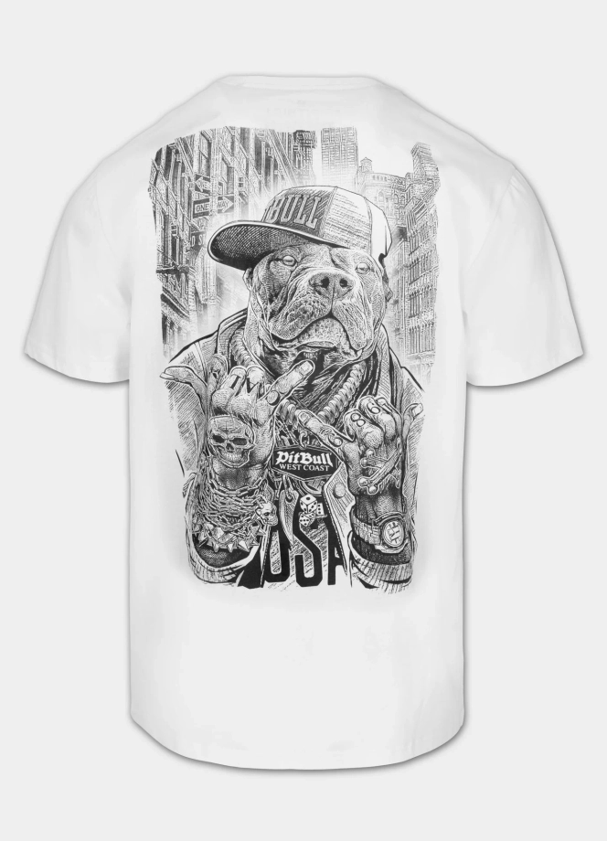 Koszulka męska T-Shirt Pitbull West Coast Avenue biały