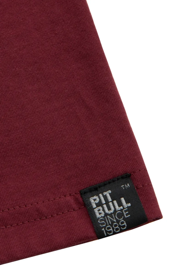Koszulka męska T-Shirt Pit Bull Pitbull Dog 89 bordowa