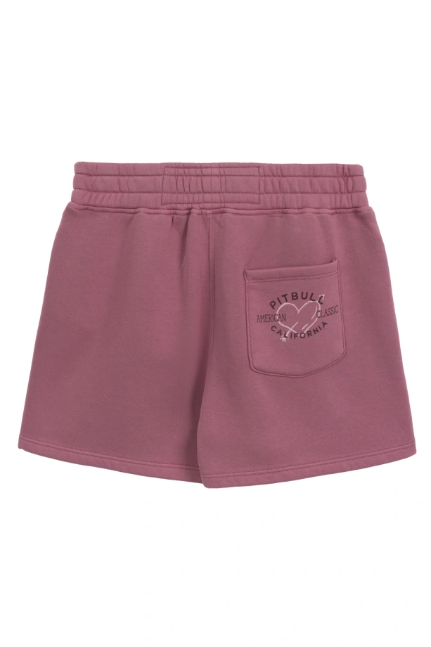 Komplet damski krótki Pitbull Manzanita Heart ZIP Washed różowy