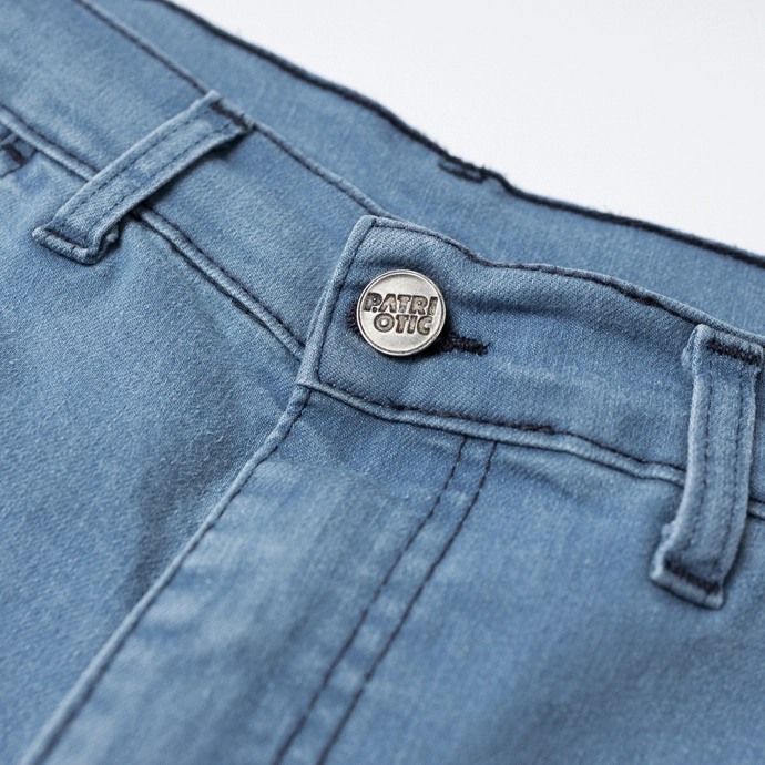 Spodenki męskie jeansowe Patriotic Laur App jasno niebieskie