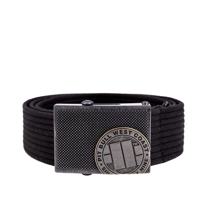 Pasek parciany Pit Bull Webbing Belt Logo czarny