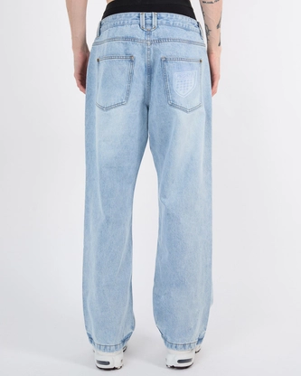 Spodnie męskie Jeans Baggy Prosto Shield niebieskie