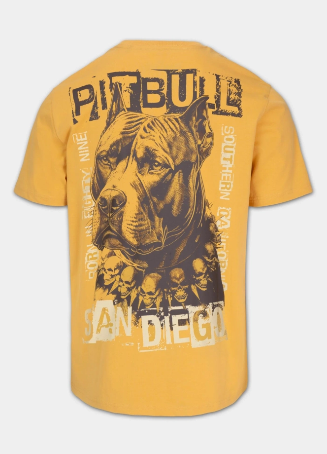 Koszulka męska T-Shirt Pitbull West Coast Blacky żółty