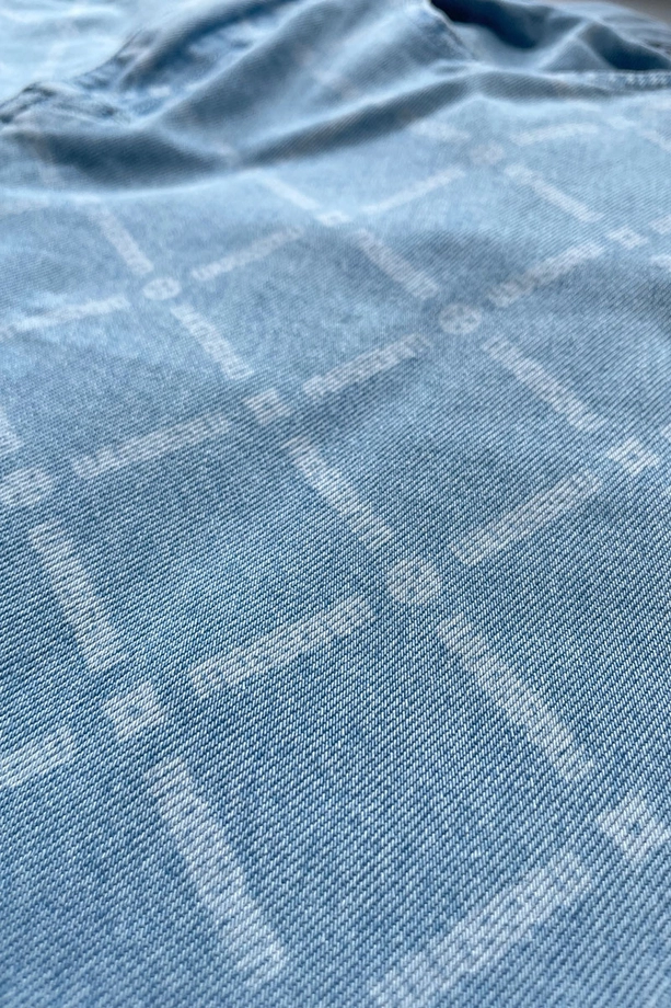 Spodnie męskie Jeans Extra Baggy Mass Denim Monogram jasno niebieskie