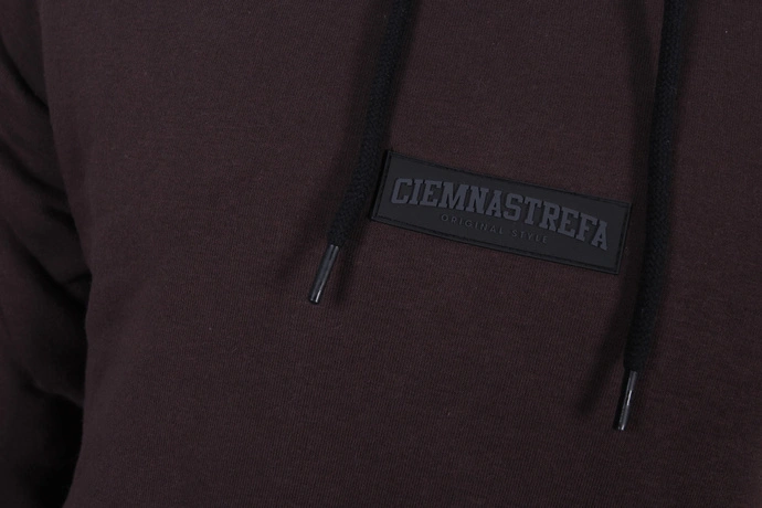 Bluza męska z kapturem Ciemna Strefa CS Gumka/Taśma New brązowa
