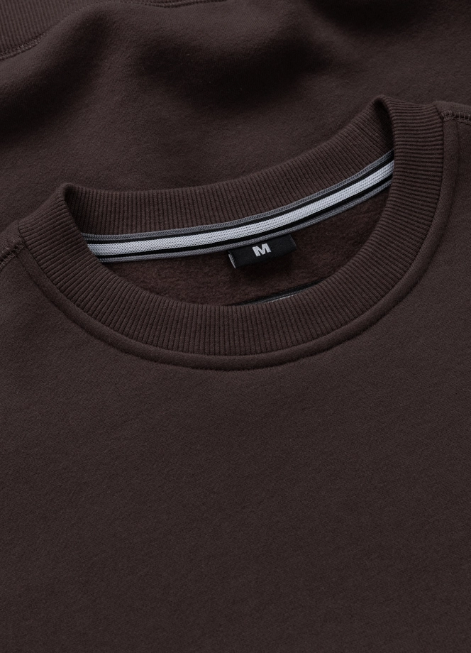 Bluza męska bez kaptura Pit Bull Small Logo 25 brązowa