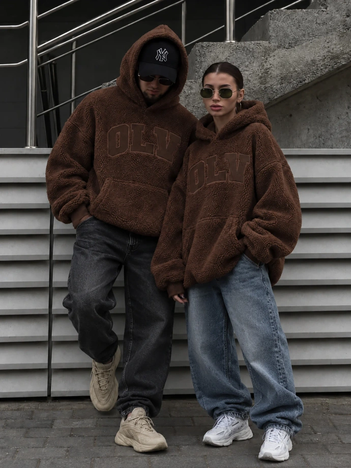 Bluza unisex Olavoga OROFIOU brązowa