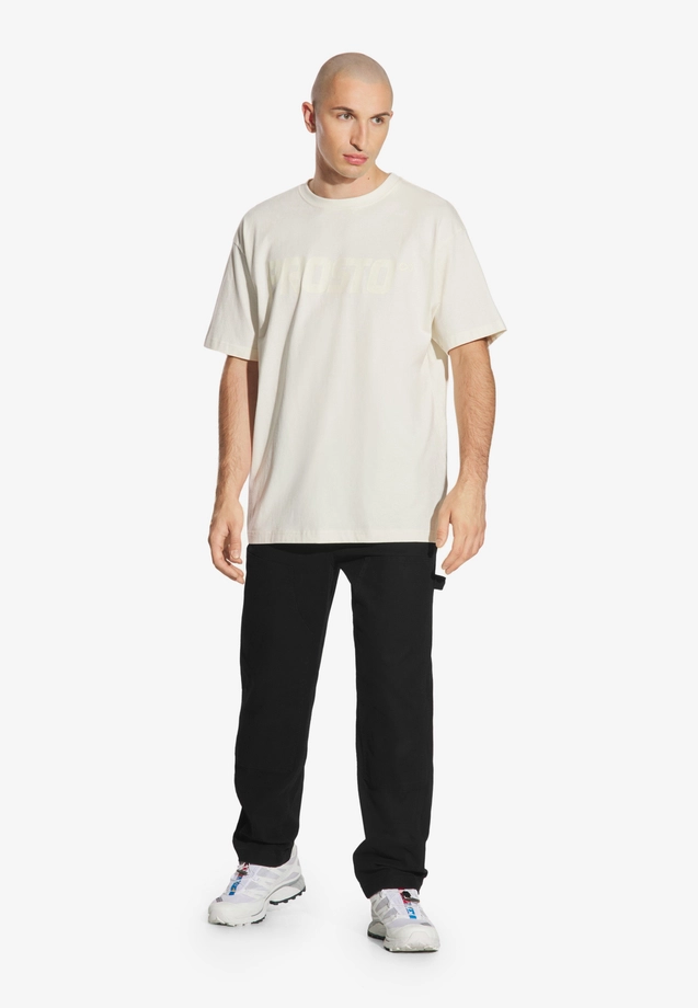 Koszulka męska t-shirt oversize Prosto Big Log złamana biel