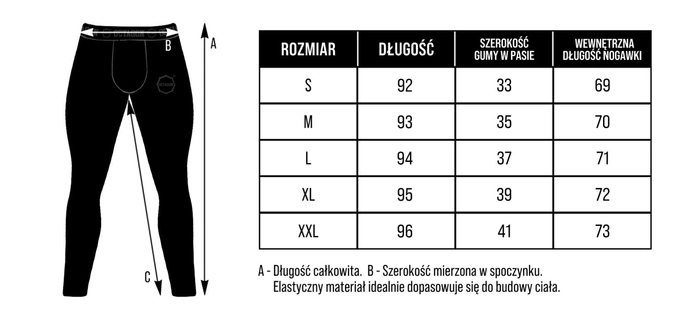 Legginsy kompresyjne męskie Octagon Voyager czarne/niebieskie