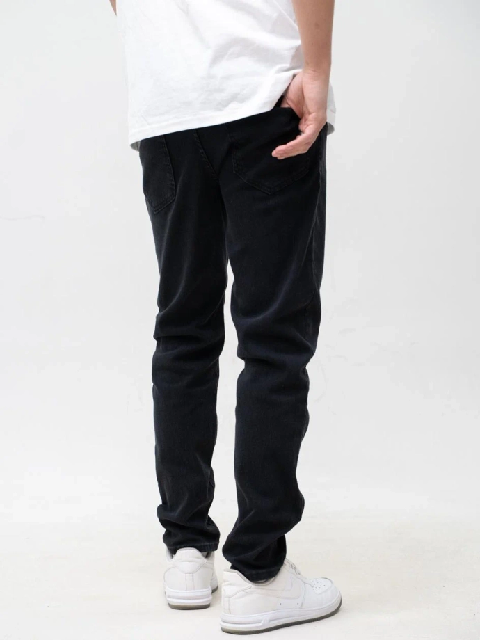 Spodnie męskie Jeans Jigga Wear Mini Haft Logo czarne