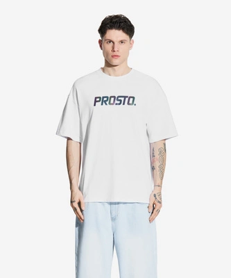 Koszulka męska t-shirt oversize Prosto Cameleo biała