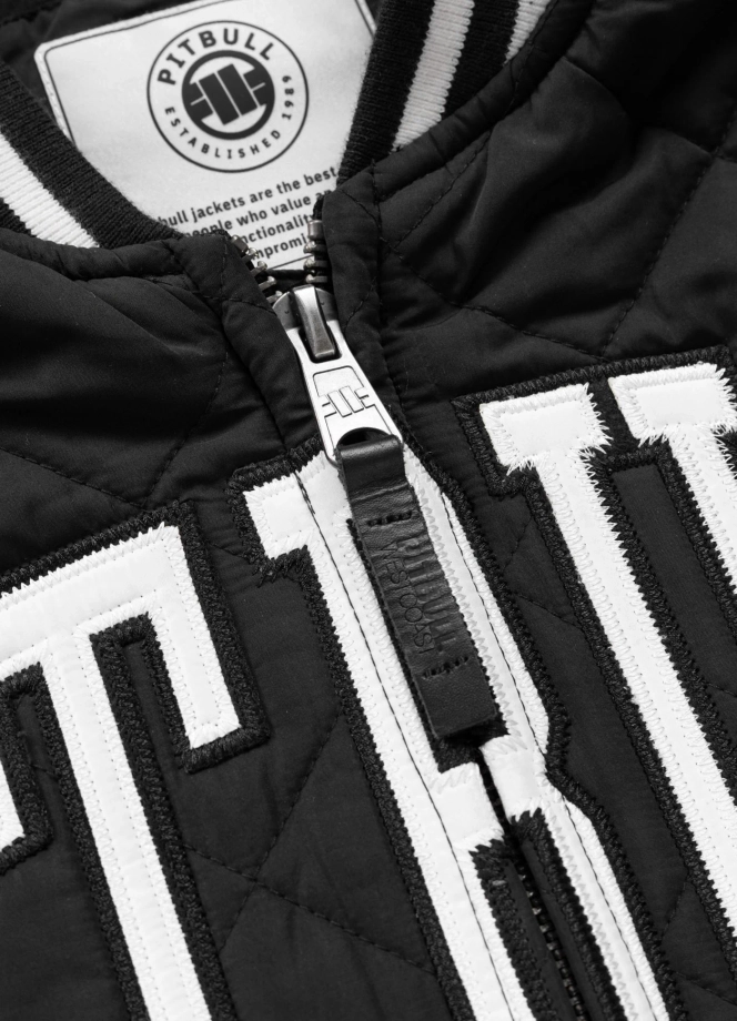 Kurtka męska przejściowa bejsbolówka Pit Bull Jupiter czarna