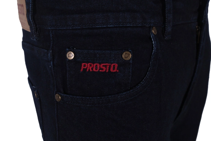 Spodnie męskie jeans Prosto Klasyk Regular Pocklog ciemny niebieski