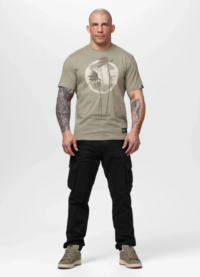 Koszulka męska T-Shirt Pit Bull Palms grey harbour