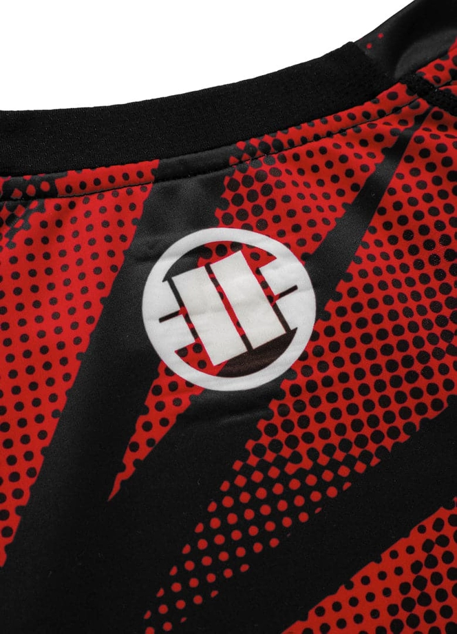 Koszulka rashguard Pit Bull Shortsleeve Dot Camo 2 czerwona
