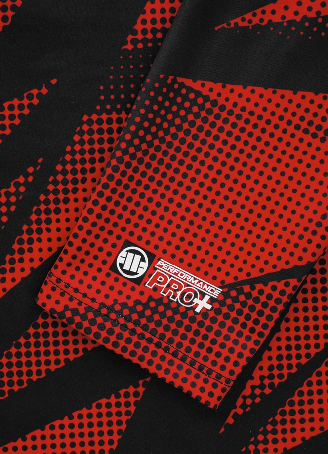 Koszulka Longsleeeve męski Pit Bull Pitbull Performance Pro Plus Dot Camo II czerwona