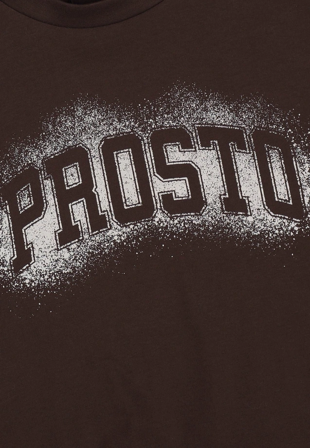 Koszulka męska t-shirt oversize Prosto Jung brązowa