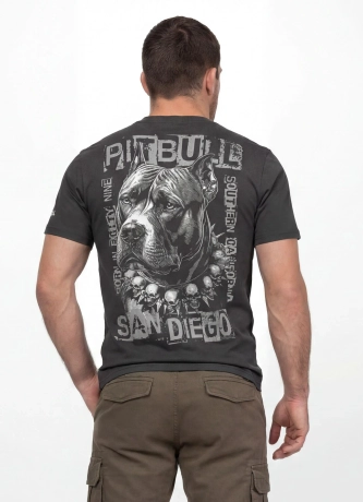 Koszulka męska T-Shirt Pitbull West Coast Blacky szary