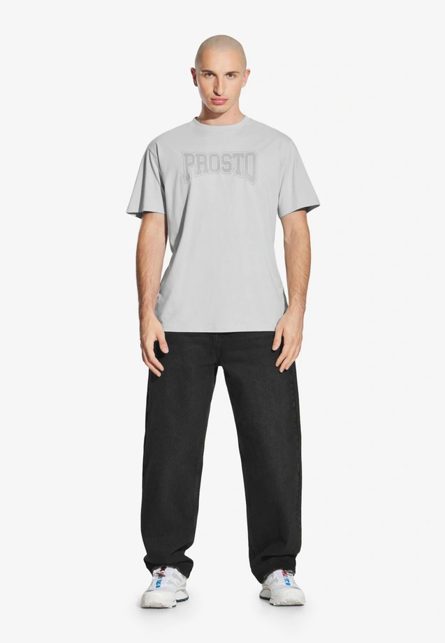 Koszulka męska t-shirt Prosto Collage szara