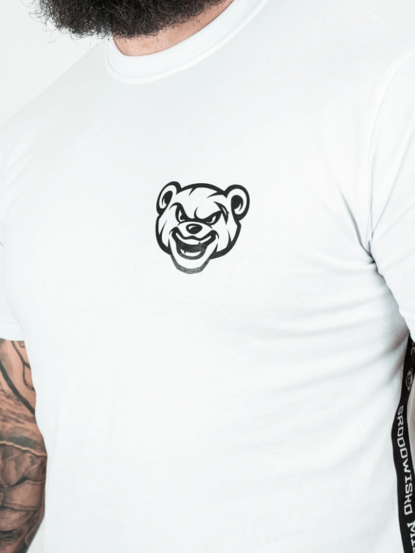 Koszulka męska t-shirt Środowisko Miejskie Miś Lampas biała