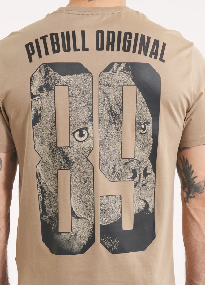 Koszulka męska T-Shirt Pit Bull Pitbull Eighty Nine Dog 25 beżowa