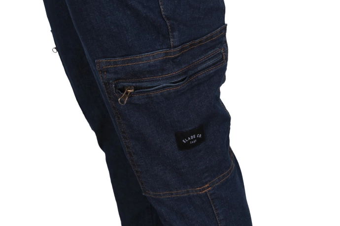 Spodnie jogger Elade Classic Cargo dark blue denim jeans