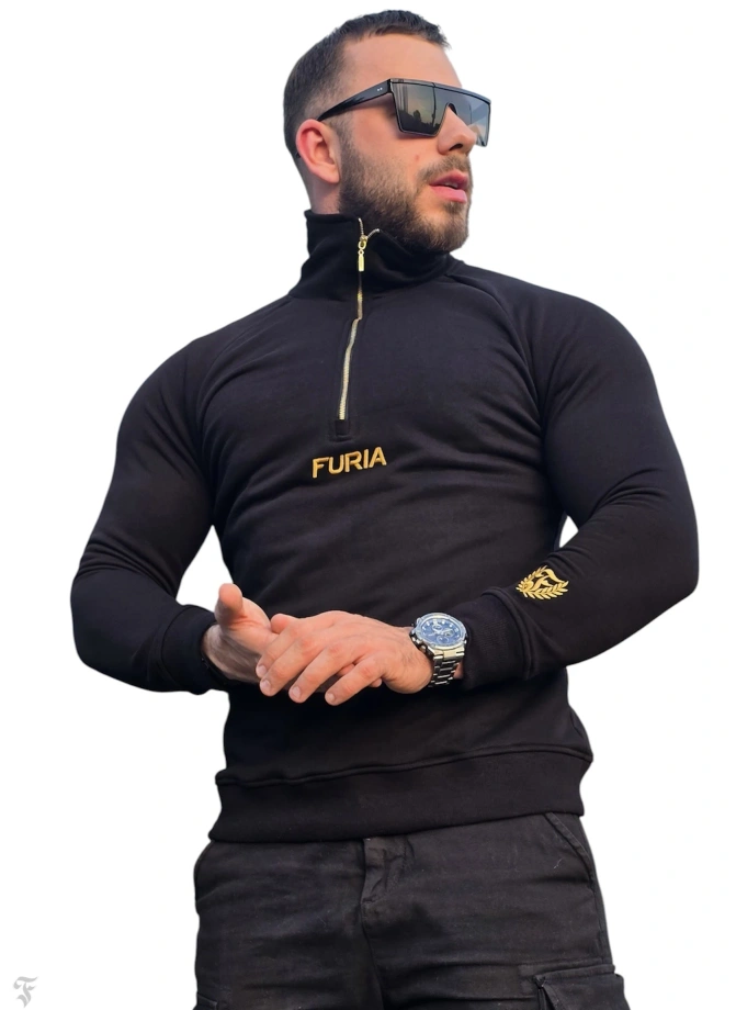 Bluza męska z zamkiem Furia Basic czarna