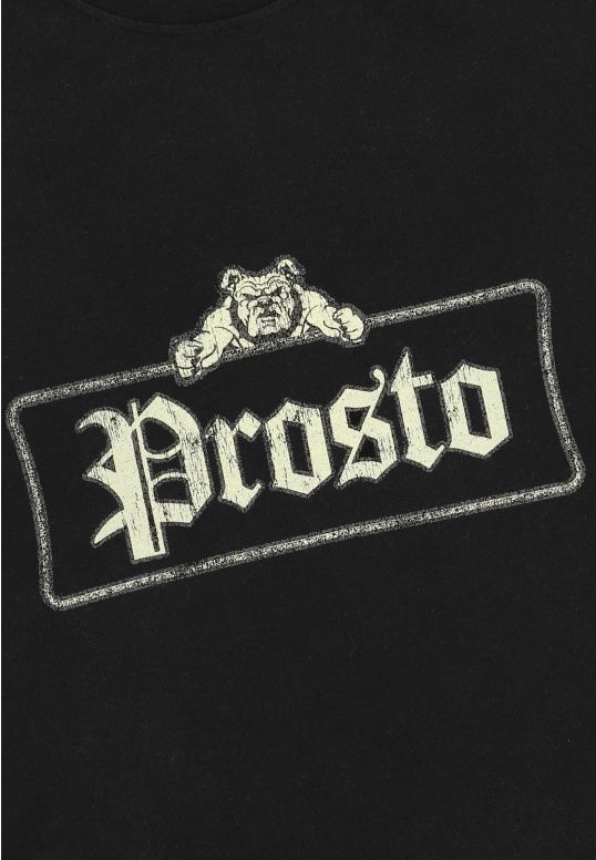 Koszulka męska t-shirt oversize Prosto Bull grafitowa czarna