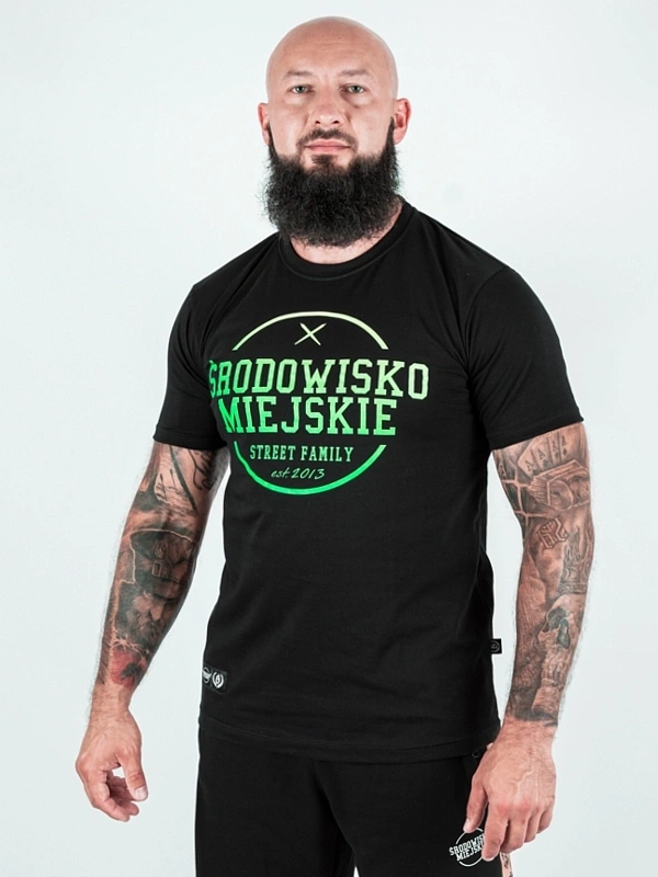 Koszulka męska t-shirt Środowisko Miejskie Theme 2.0 czarna/zielona