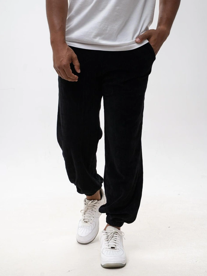 Spodnie męskie sztruksowe Jogger Jigga Wear Cord czarne