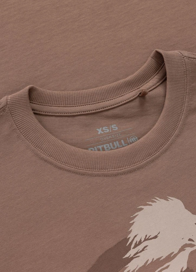 Koszulka t-shirt damska Pit Bull Pitbull Palm oversize brązowa