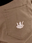 Spodnie męskie Materiałowe Jogger Jigga Wear Crown sand beżowe